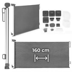 Ochranná sťahovacia bezpečnostná brána 160 cm na schody a dvere sivá ECOTOYS