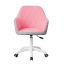 Bürostuhl, Stoff rosa/grau/weiß, SANTY