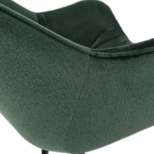 Dizajnerska fotelja, zelena Velvet tkanina, FEDRIS