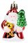 Božićni ukras MagicHome, 6 kom, Djed Božićnjak, za božićno drvce, 6 cm