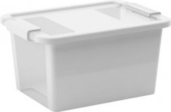 Škatla s pokrovom KIS Bi-Box S, 11L, bela, 26x36,5x19 cm