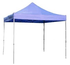 Namiot FESTIVAL 45, 3x4,5m, niebieski, profesjonalny, blacha odporna na UV, bez ściany