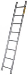 Enodelna aluminijasta lestev - 10 stopnic, 269 cm, nosilnost 150 kg, ELKOP