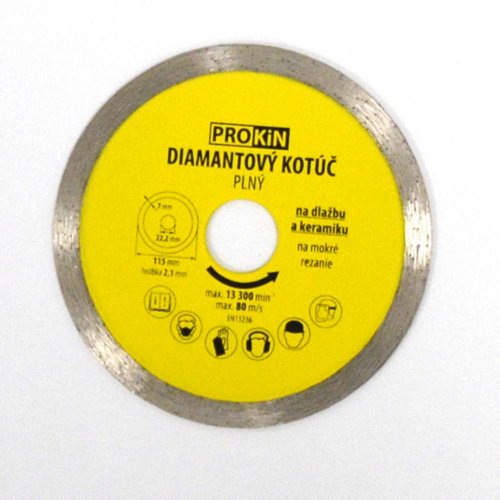 Diamantno rezilo polno o115x22,23 mm PROKIN