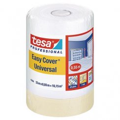 Folie tesa® Pro Easy Cover® Universal, mit Klebeband, 550 mm, L-33 m, transparent