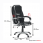 Krzesło biurowe z funkcją masażu, czarne, TYLER UT-C2652M