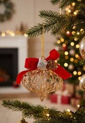 MagicHome Weihnachtsdekoration, Gold, 10x15 cm