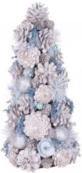 Stromeček MagicHome Vánoce, přírodní, krémový, 47 cm