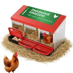 Hniezdo Strend Pro, znáškové, pre hydinu, 3 komorové, kovové, 79,6x47,5x52,5 cm, pre 3 nosnice (akce)