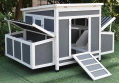 Lesen kokošnjak 147x93x85cm TIGRIS, sivo/bel GARDENKUS