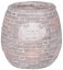 Decor MagicHome, Ghiveci cu mozaic, maro, cu iepurași, ceramică, 25x25x25 cm