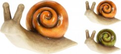 Figurka ślimaka 21x10x12,5 cm mieszanka żywicy poliestrowej