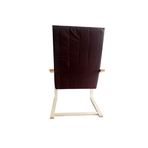 Fotel relaksacyjny, drewno brzozowe/brązowa tkanina, TORSTEN