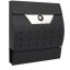 Poštni nabiralnik, 34x10x37,5cm, polkrožno črno nerjaveče jeklo, XL-TOOLS