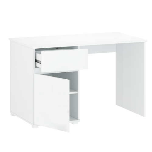 PC stôl 1D1S/120, biely lesk, LINDY