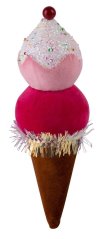 Dekoration MagicHome Christmas Candy Line, Eiscreme, rot, hängend, 16 cm (akce)