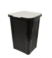 Behälter für getrennten Abfall UH 44l schwarz/weiß „Cover Line“ TONTARELLI