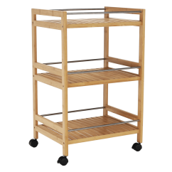 Servirni voziček, naravni bambus, NASHY