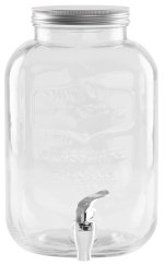 MagicHome tartály, vizeskancsó csappal, üveg, 5 liter.
