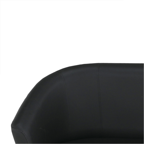 Podwójne krzesło klubowe, czarna ekoskóra, CUBA