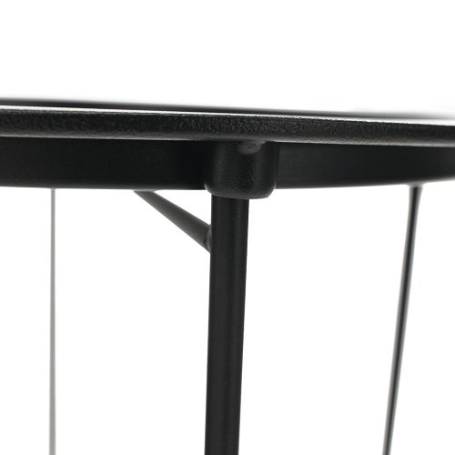Pomočna mizica s snemljivim pladnjem, črna, RENDER