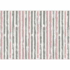 Teppich, rosa/grau/weiß, 67x120, KARAN