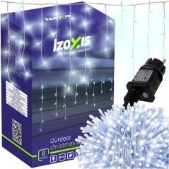 Kültéri világítás 300LED 15m hideg fehér Izoxis 26711