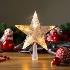 Hvězda MagicHome Vánoce, 10x LED, zlatá, 2xAA