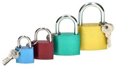 Lacăt din fontă, color AB-75 mm, XL-TOOLS