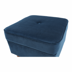 Moderner Hocker, Blau/Walnuss, RUFINO 3 NEU