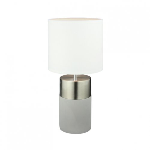 Stolná lampa, svetlosivá/biela, QENNY TYP 19 LT8371