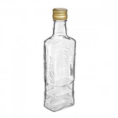 Fľaša na alkohol sklo 250 ml, uzáver, FI28 Moskva
