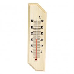 Termometru din lemn de interior 22 cm KLC