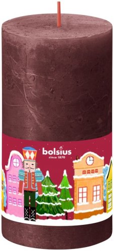 Spărgător de nuci Bolsius, cilindru, Crăciun, 54 de ore, 68x130 mm