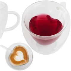 Termálne sklo 240 ml - srdce Ruhhy 26906