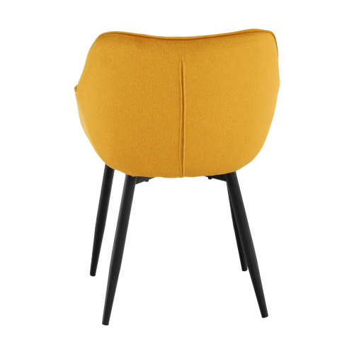Design-Sessel, gelber Samtstoff, FEDRIS