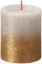 Svíčka bolsius Rustic, Vánoční, Sunset Sandy Grey+ Gold, 80/68 mm