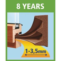 Uszczelnienie tesamoll® profil E, 9 mm, biały, 100 m