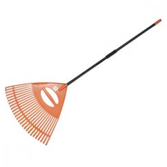 Rechen aus schwedischem Kunststoff, 63 cm, 26 Zähne. Metall Anhang