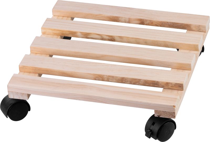 Strend Pro Sockel, 30x30x7 cm, unter einem Blumentopf, auf Rollen, verschiebbar, Ständer, max. 50 kg, Holz