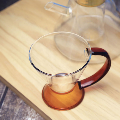 TEMPO-KONDELA KONVO, čajnik s cedilom in skodelico, 500 + 180 ml, steklo