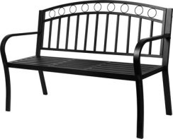 Lavička PEGI, záhradná so stolčekom, kovová 127x53x84 cm