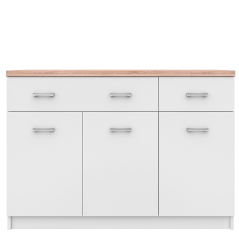 Kommode 3d2s, Weiß/Sonoma-Eiche, TOPTY Typ 07