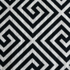 Koberec, čierno-biely vzor, 80x150, MOTIVE