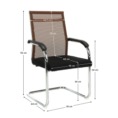 Besprechungsstuhl, schwarz/braun, ESIN