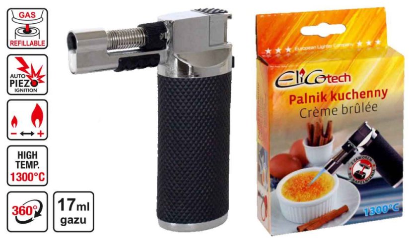 Metalni plamenik za krem ​​brulee, Elico