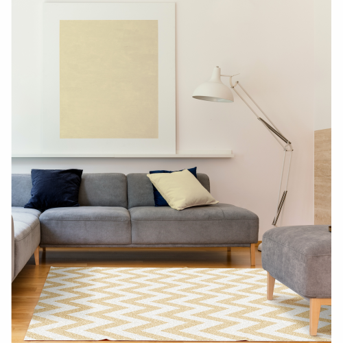 Teppich, beige-weißes Muster, 57x90, ADISA TYP 2