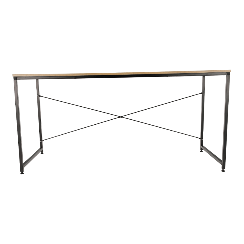 Pisalna miza, hrast/črna, 150x60 cm, MELLORA