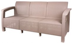 Sofa ARUBA3, Capuccino jasnobrązowa, bez siedziska