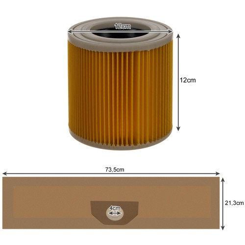 Porszívó zsákok - 10 db + Malatec 22580 szűrő (akce)